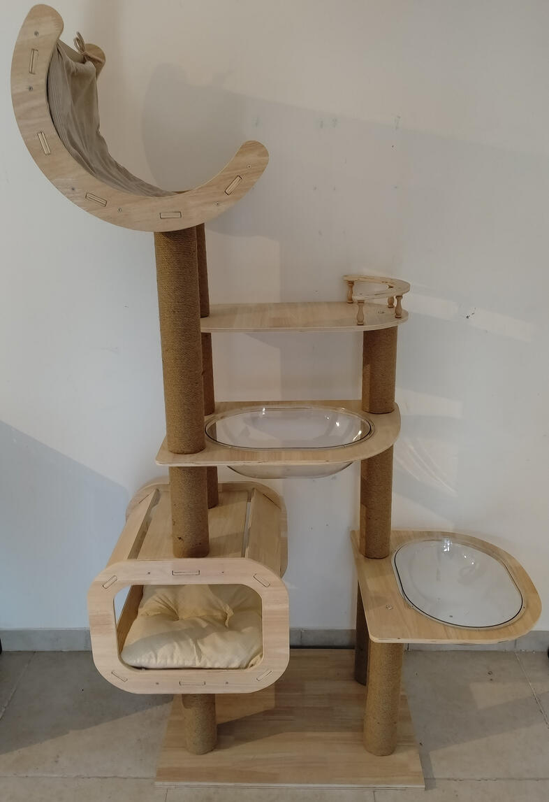 TIAMO Luna Large Cat Tree Tower Wooden